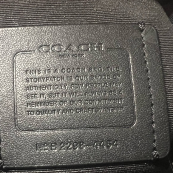 Coach Zip Top Black Leather Tote Bag - Picture 10 of 11